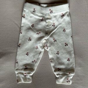 Quincy Mae Pointelle Floral Leggings NB